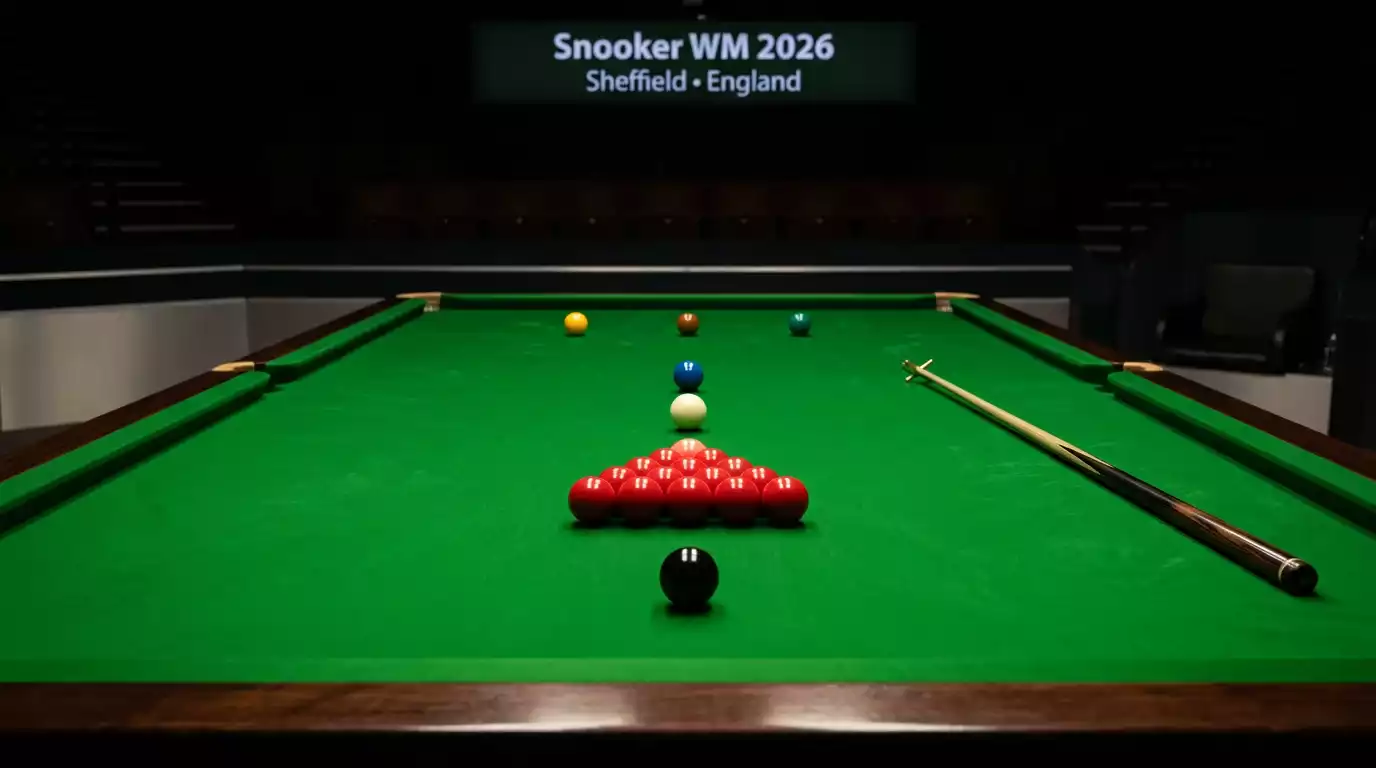 Crucible Theatre Sheffield, Spieltisch zur Snooker Weltmeisterschaft 2026