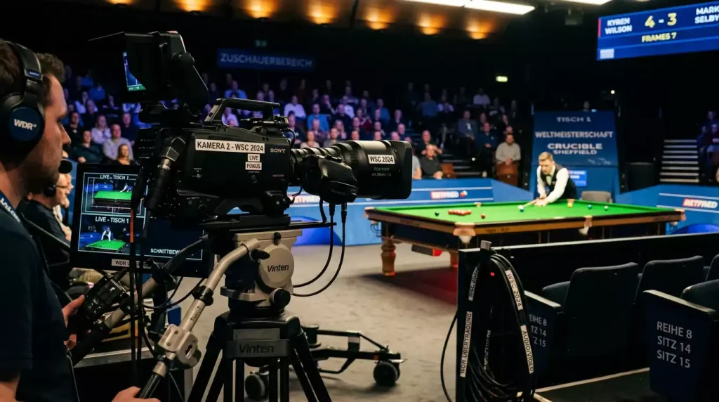 Eurosport und Discovery Plus Übertragung der Snooker WM mit Rolf Kalb als Kommentator